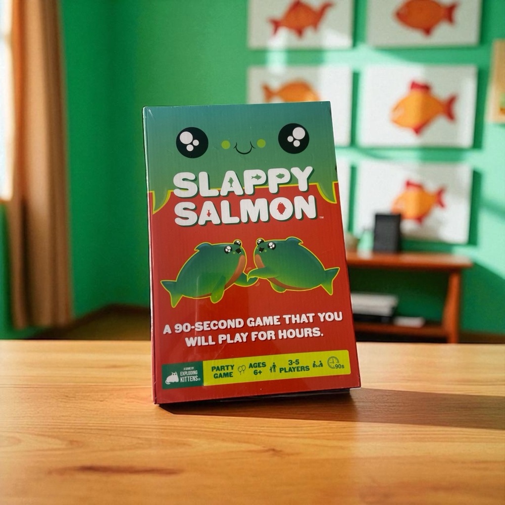 Exploding Kittens Happy Salmon Family-Friendly Fun Party Card Game Brand  New